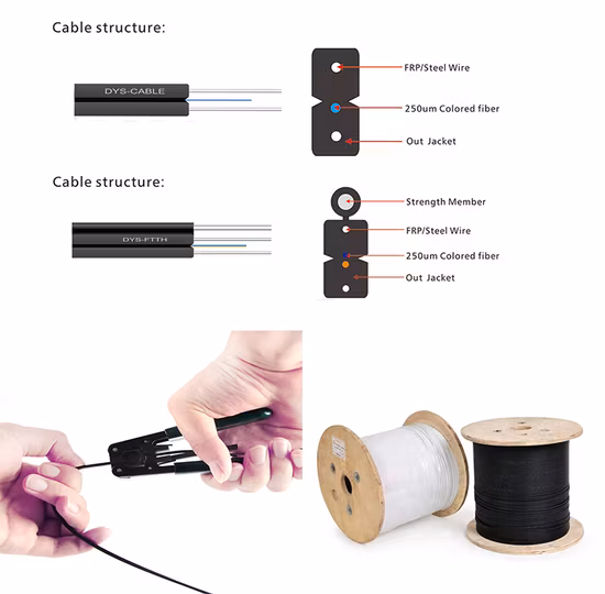 OEM Single/Multi Upc APC FTTH Flat Drop Fibra óptica/cable óptico Patch Cords