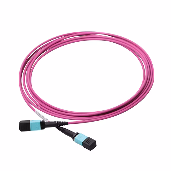 10g 40g MPO a MPO 12 24 Fibras Om4 (OM3) 50/125 Cable troncal multimodo