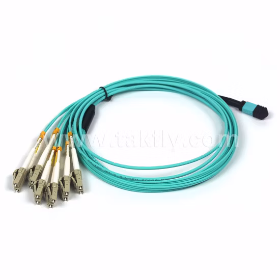 Puente de fibra óptica 24 fibra 3m Om3 MPO LC