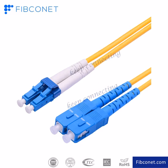 Latiguillo de fibra óptica LC/Upc LSZH dúplex Sc/Upc monomodo 9/125 FTTH